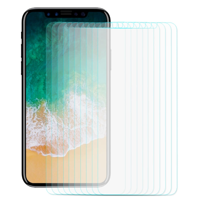 Para iPhone X 10 piezas ENKAY 0,26 mm 9H Dureza 2.5D Película de pantalla de vidrio templado curvado