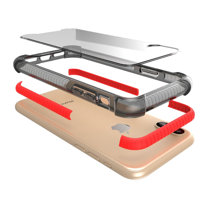 Para iPhone X / XS PC + TPU Funda protectora trasera a prueba de caídas