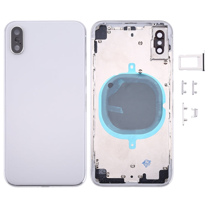 Cubierta trasera con bandeja para tarjeta SIM y teclas laterales para iPhone X, For iPhone X(with SIM Card Tray), For iPhone X (Camera Lens+Side Keys), For iPhone X with Side keys, For iPhone X with Camera Lens