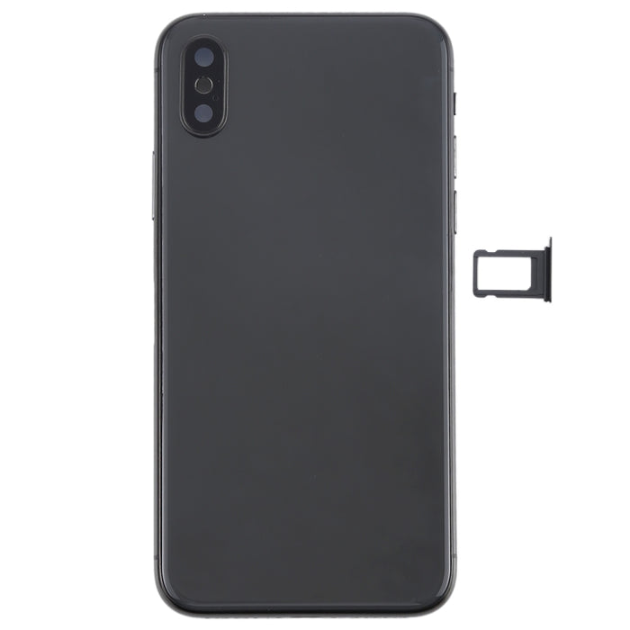 Conjunto de cubierta trasera de batería con teclas laterales, módulo de carga inalámbrica, botón de volumen, cable flexible y bandeja para tarjetas para iPhone X, For iPhone X (Charging Module), For iPhone X  (Full Assembly)