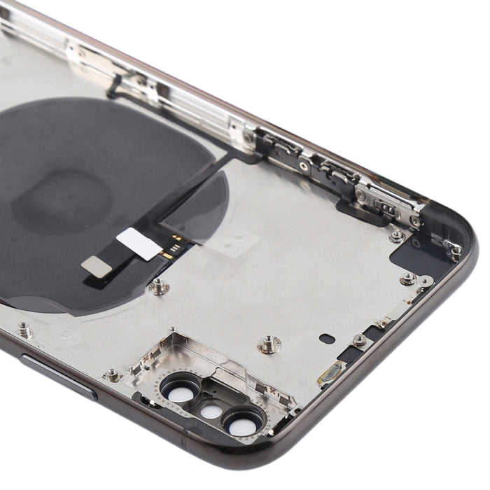 Conjunto de cubierta trasera de batería con teclas laterales, módulo de carga inalámbrica, botón de volumen, cable flexible y bandeja para tarjetas para iPhone X, For iPhone X (Charging Module), For iPhone X  (Full Assembly)