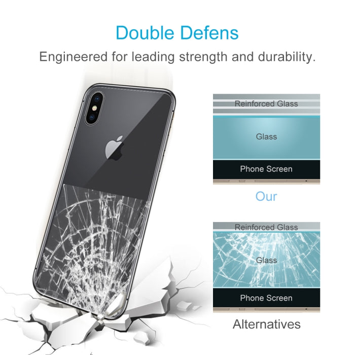 Para iPhone X / XS Protector de pantalla trasera de vidrio templado transparente