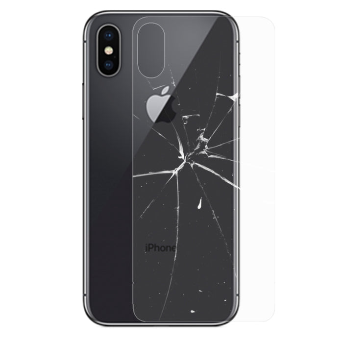 Para iPhone X / XS Protector de pantalla trasera de vidrio templado transparente