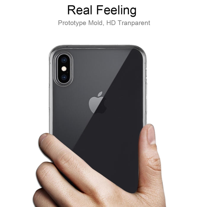 Para iPhone XS Funda transparente ultrafina de TPU de 0,75 mm