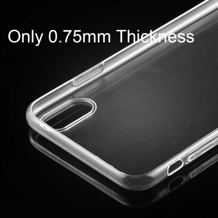 Para iPhone XS Funda transparente ultrafina de TPU de 0,75 mm