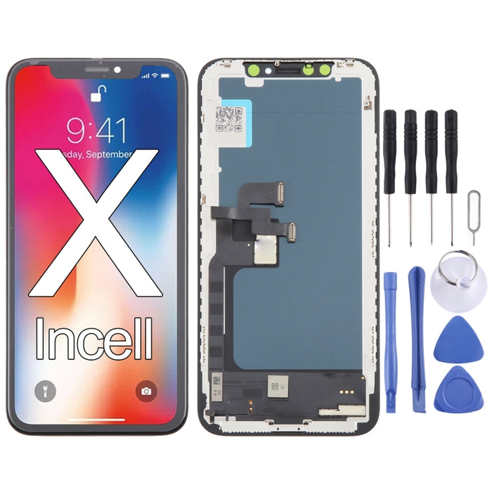 Conjunto de digitalizador de material TFT incell (LCD + marco + panel táctil) para iPhone X