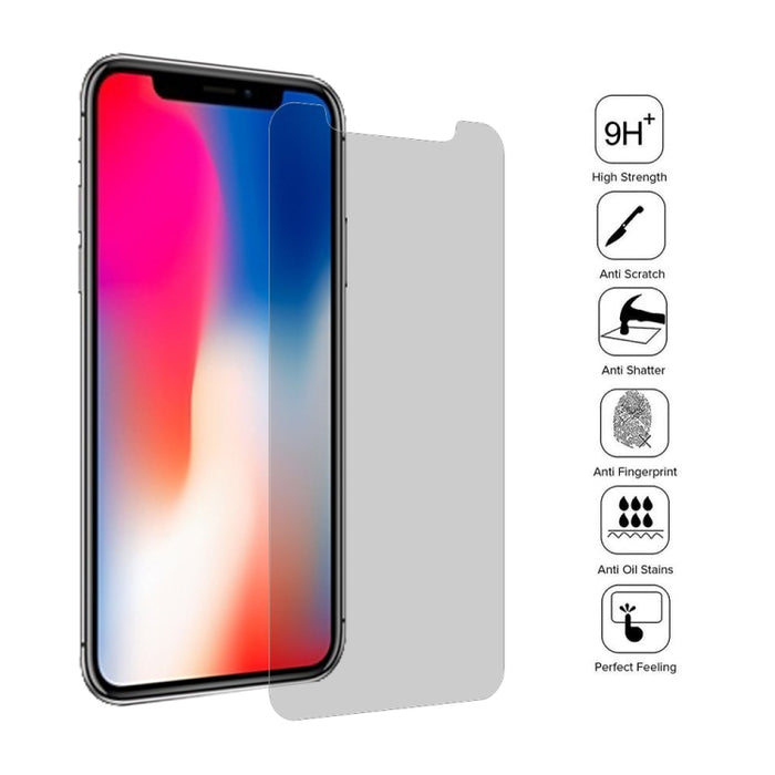 Para iPhone X y XS 0,26 mm 9H 3D Pantalla no completa Película de vidrio templado antideslumbrante de privacidad altamente transparente