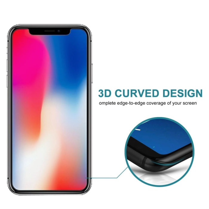 Para iPhone X y XS 0,26 mm 9H 3D Pantalla no completa Película de vidrio templado antideslumbrante de privacidad altamente transparente