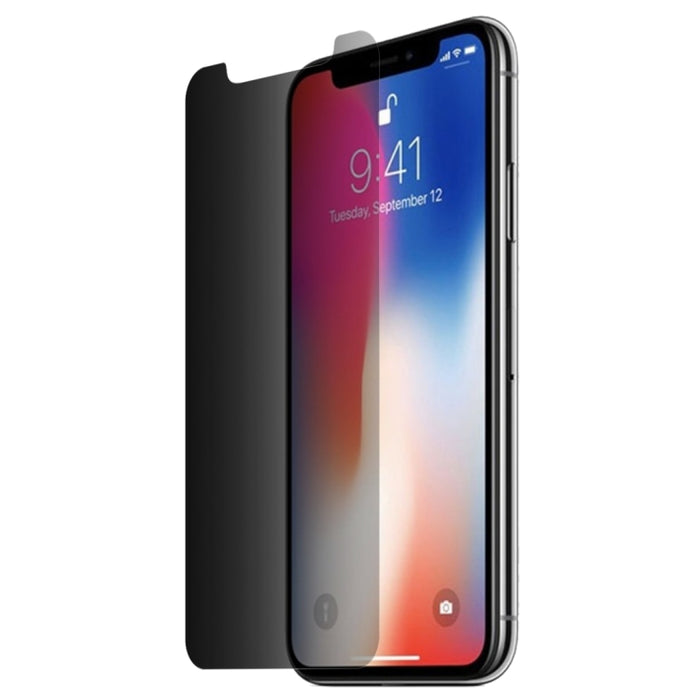 Para iPhone X y XS 0,26 mm 9H 3D Pantalla no completa Película de vidrio templado antideslumbrante de privacidad altamente transparente