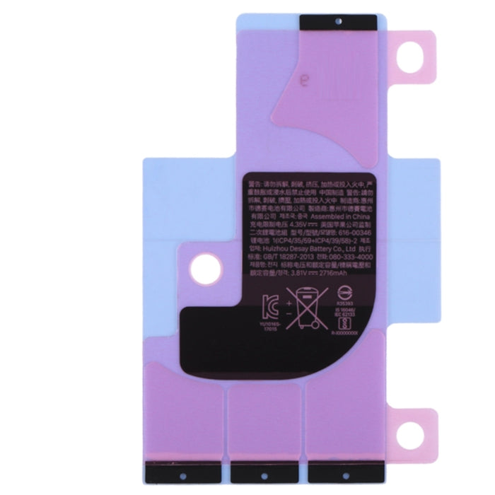 10 pegatinas de cinta adhesiva de batería para iPhone X, For iPhone X
