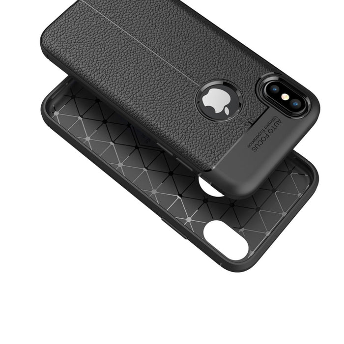 Para iPhone X / XS Litchi Texture TPU Funda protectora trasera