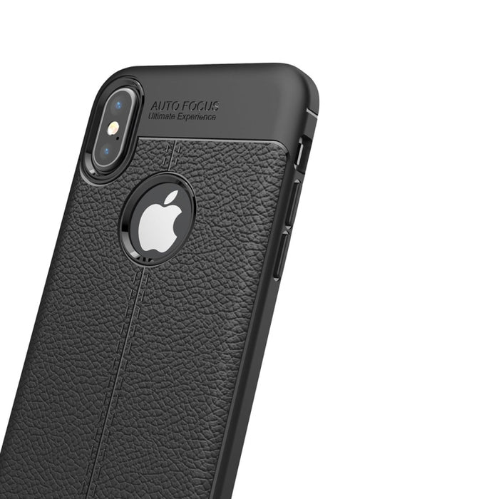 Para iPhone X / XS Litchi Texture TPU Funda protectora trasera