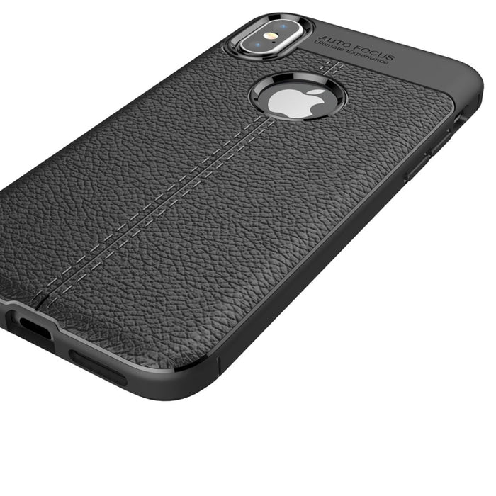 Para iPhone X / XS Litchi Texture TPU Funda protectora trasera