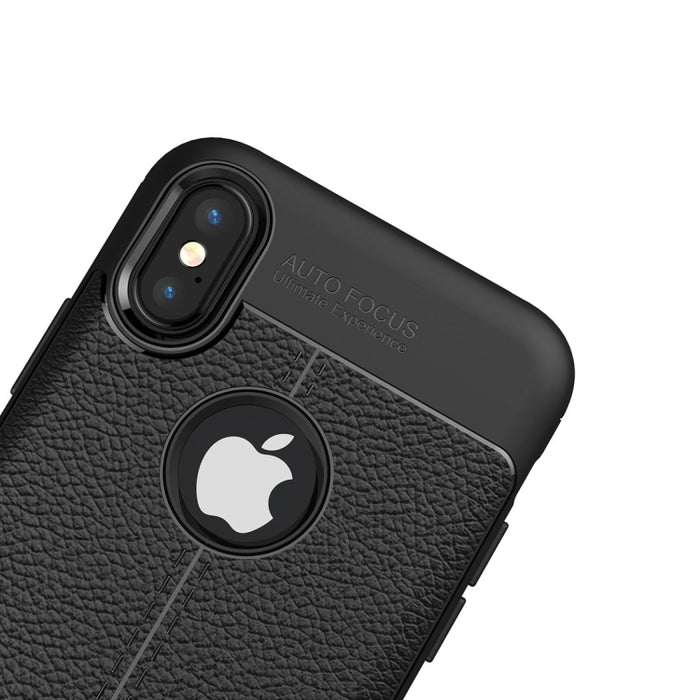 Para iPhone X / XS Litchi Texture TPU Funda protectora trasera