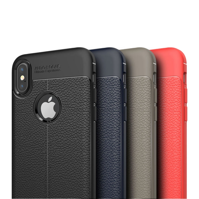 Para iPhone X / XS Litchi Texture TPU Funda protectora trasera