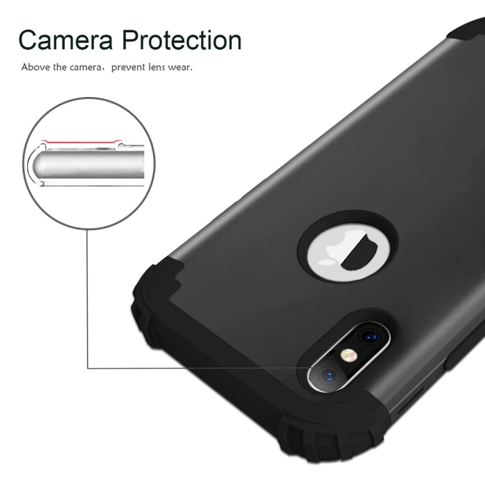 Para iPhone X / XS Diamond Series Galvanoplastia PC + Funda protectora de silicona
