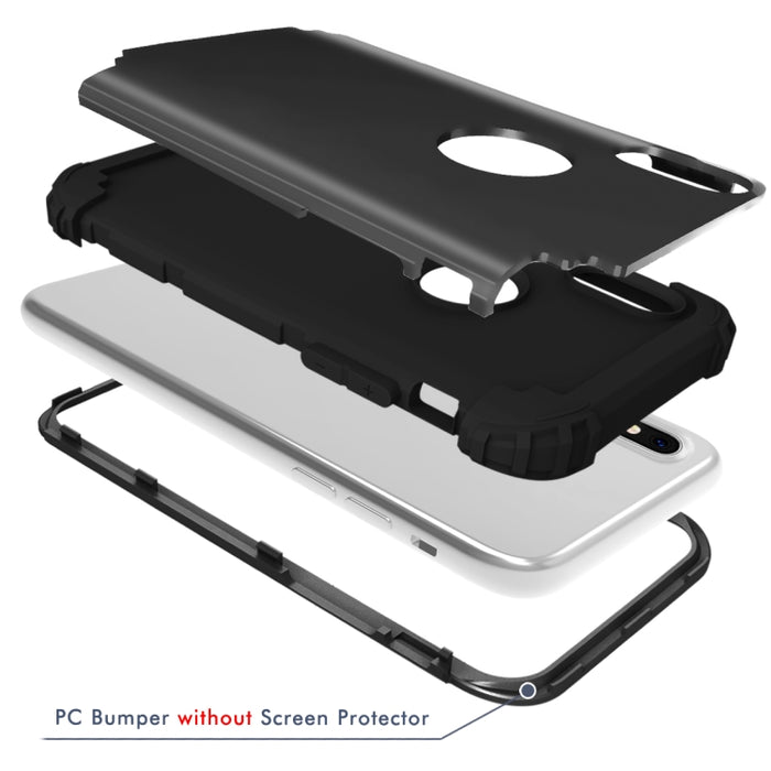 Para iPhone X / XS Diamond Series Galvanoplastia PC + Funda protectora de silicona