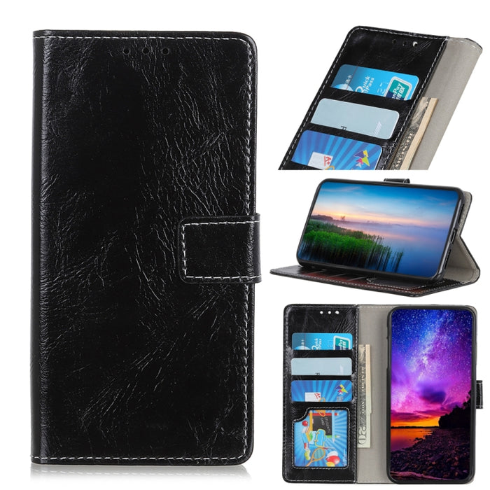 Para iPhone 11 Pro Funda de cuero con tapa horizontal con textura Retro Crazy Horse, con soporte, ranuras para tarjetas, marco de fotos y billetera