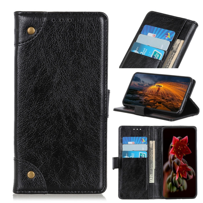 Para iPhone 11 Pro Funda de cuero con tapa horizontal con textura de napa y hebilla de cobre, con soporte, ranuras para tarjetas y billetera