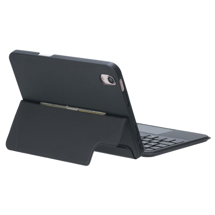 T06-AS para iPad mini6 Funda de cuero con teclado Bluetooth tipo dividido con retroiluminación táctil