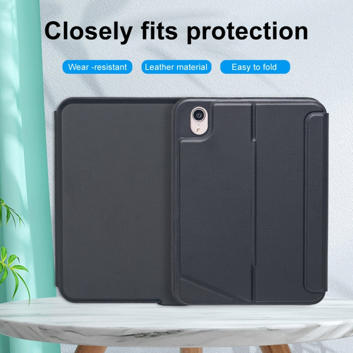 T06-AS para iPad mini6 Funda de cuero con teclado Bluetooth tipo dividido con retroiluminación táctil