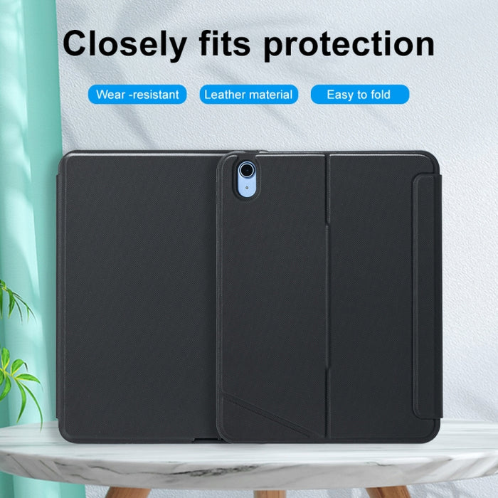 T10-AS para iPad 10.a generación 10.9 2022 Funda de cuero con teclado Bluetooth tipo dividido con retroiluminación táctil