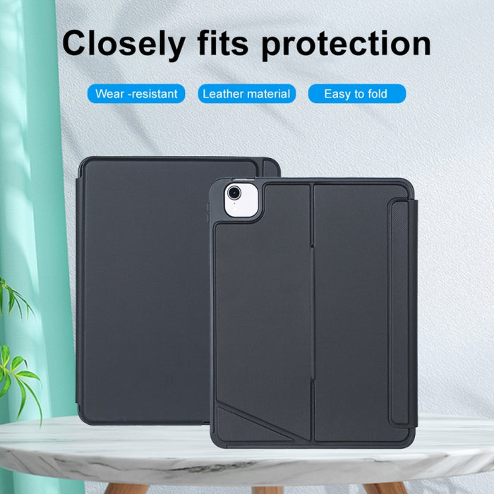 T11-AS para iPad Air 5/4 10,9/Pro 11 2022, 2021, 2020 y 2018, Funda de cuero con teclado Bluetooth de tipo dividido con retroiluminación táctil