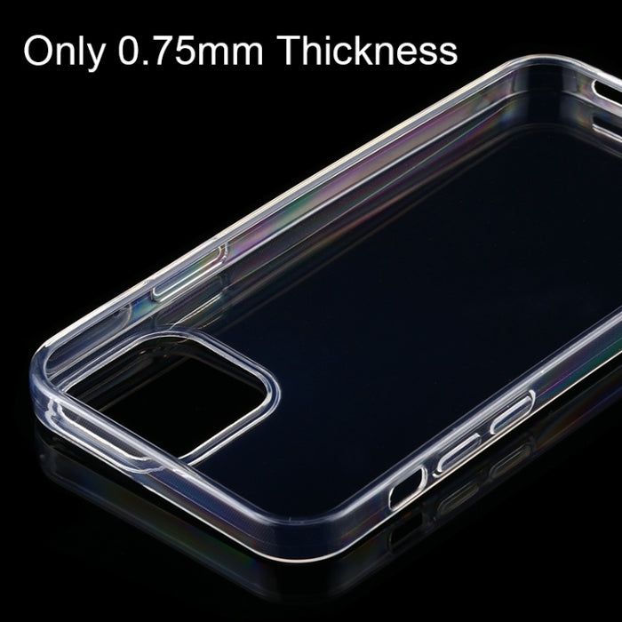 Para iPhone 12/12 Pro Funda protectora de TPU transparente ultrafina de 0,75 mm