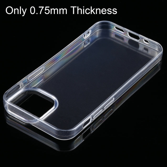 Para iPhone 13 mini 0,75 mm Funda protectora suave de TPU transparente ultrafina
