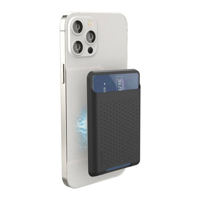Para iPhone 13 Series / iPhone 12 Series Funda tipo billetera de silicona para tarjetas, tarjetero antidesmagnetización, pegatina magnética Magsafing