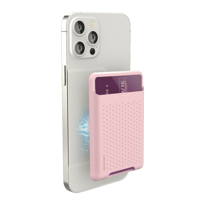Para iPhone 13 Series / iPhone 12 Series Funda tipo billetera de silicona para tarjetas, tarjetero antidesmagnetización, pegatina magnética Magsafing