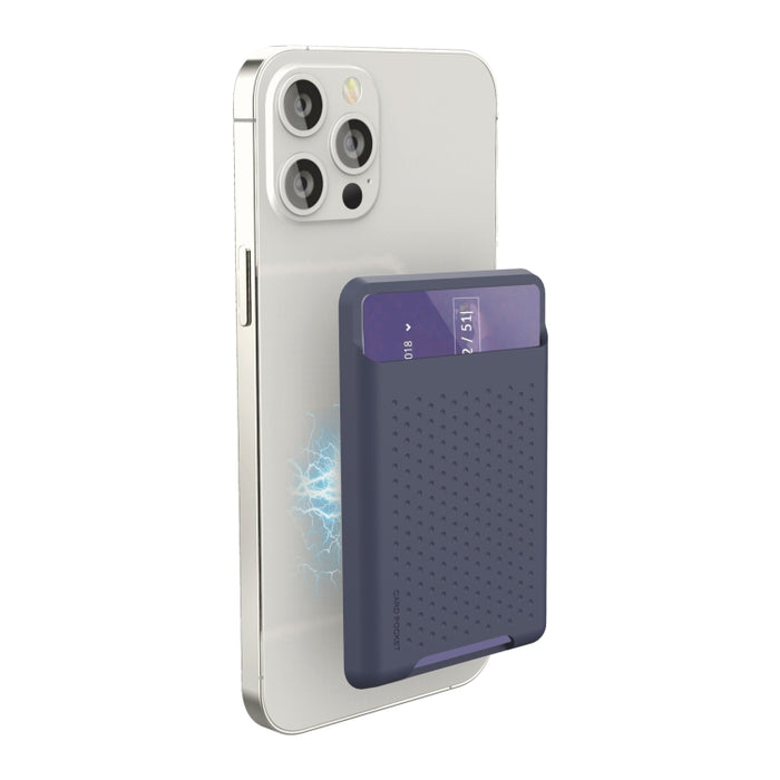 Para iPhone 13 Series / iPhone 12 Series Funda tipo billetera de silicona para tarjetas, tarjetero antidesmagnetización, pegatina magnética Magsafing