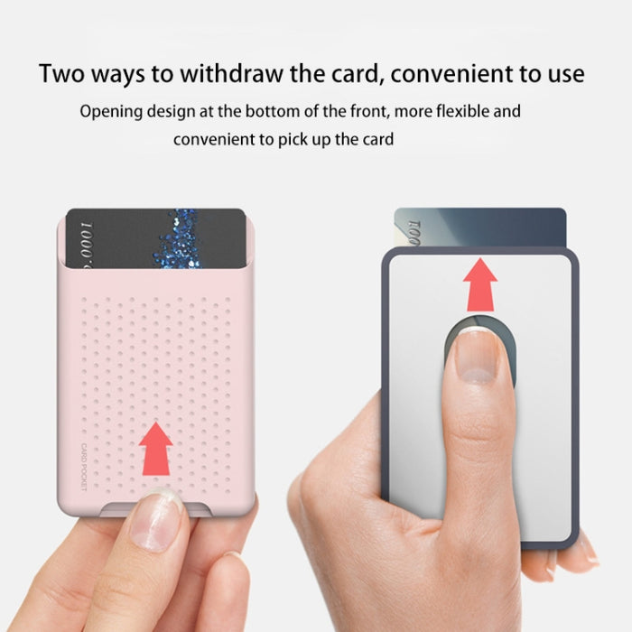 Para iPhone 13 Series / iPhone 12 Series Funda tipo billetera de silicona para tarjetas, tarjetero antidesmagnetización, pegatina magnética Magsafing