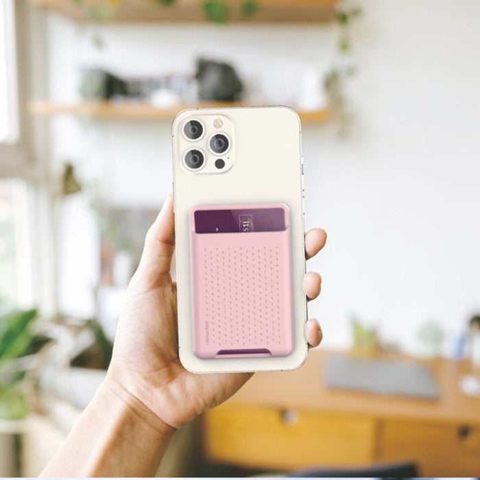 Para iPhone 13 Series / iPhone 12 Series Funda tipo billetera de silicona para tarjetas, tarjetero antidesmagnetización, pegatina magnética Magsafing