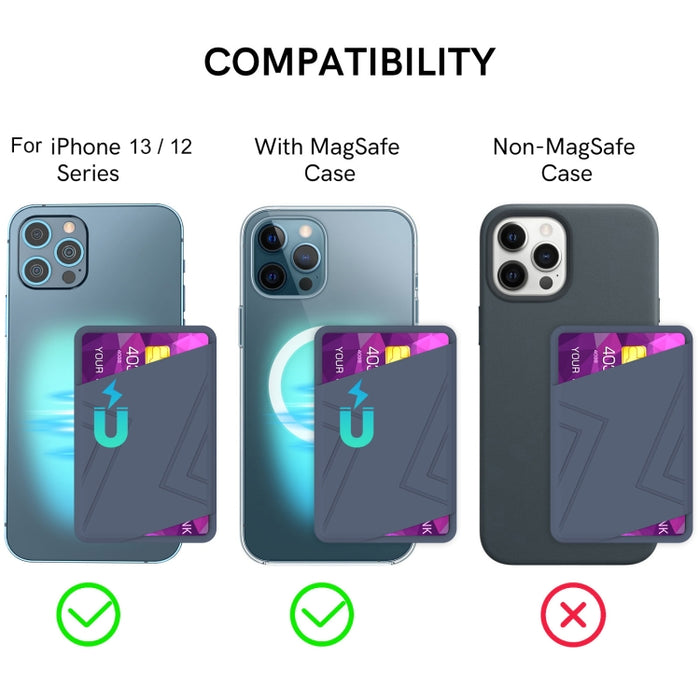 Para iPhone 13 Series / iPhone 12 Series Funda de silicona tipo billetera con tarjetero Magsafing