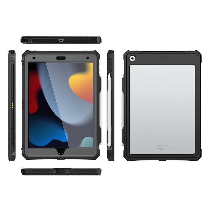 Para iPad 10.2 2021 RedPepper Funda protectora para tableta PC + PET + TPU impermeable a prueba de golpes
