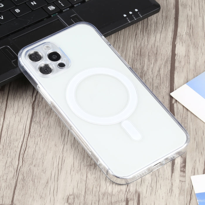 Para iPhone 12 Pro Funda protectora magnética Magsafe de TPU con orificio preciso