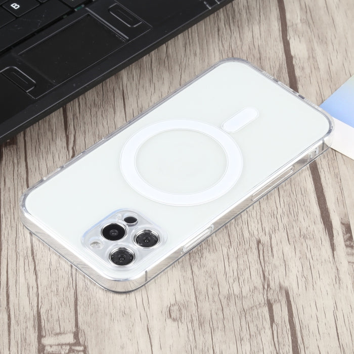 Para iPhone 12 Pro Funda protectora magnética Magsafe de TPU con orificio preciso