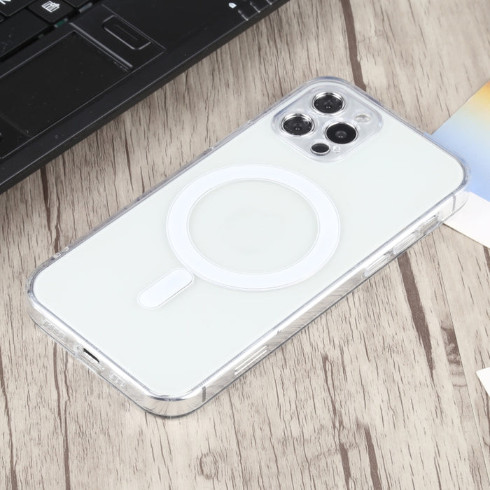 Para iPhone 12 Pro Funda protectora magnética Magsafe de TPU con orificio preciso