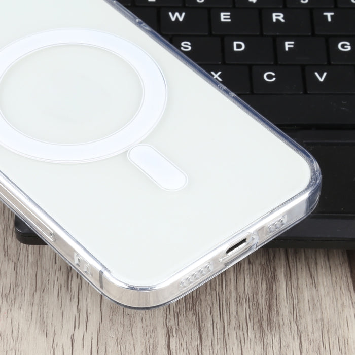 Para iPhone 12 Pro Funda protectora magnética Magsafe de TPU con orificio preciso