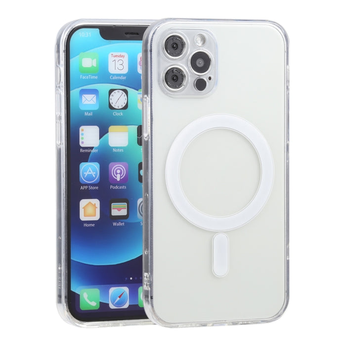 Para iPhone 12 Pro Funda protectora magnética Magsafe de TPU con orificio preciso