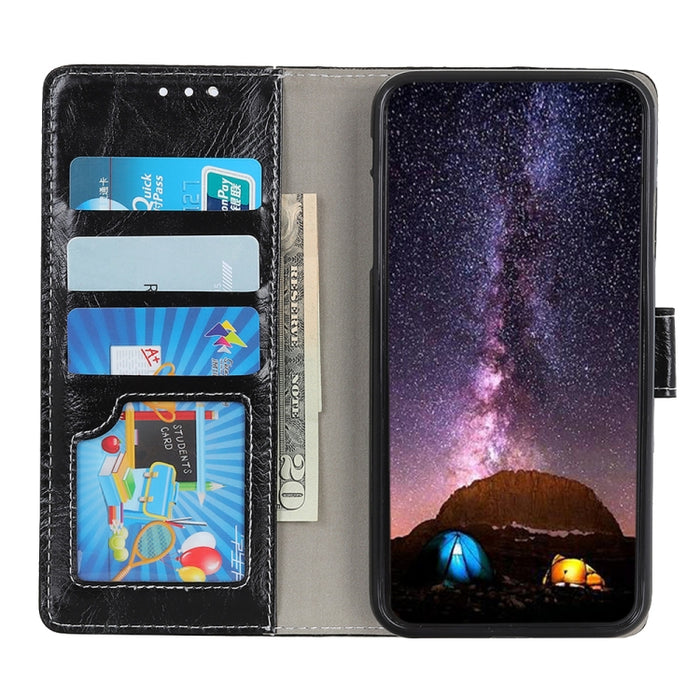 Para iPhone 11 Pro Max Funda de cuero con tapa horizontal con textura Retro Crazy Horse, con soporte, ranuras para tarjetas, marco de fotos y billetera