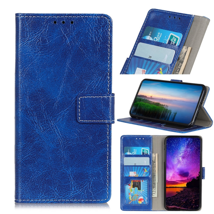 Para iPhone 11 Pro Max Funda de cuero con tapa horizontal con textura Retro Crazy Horse, con soporte, ranuras para tarjetas, marco de fotos y billetera