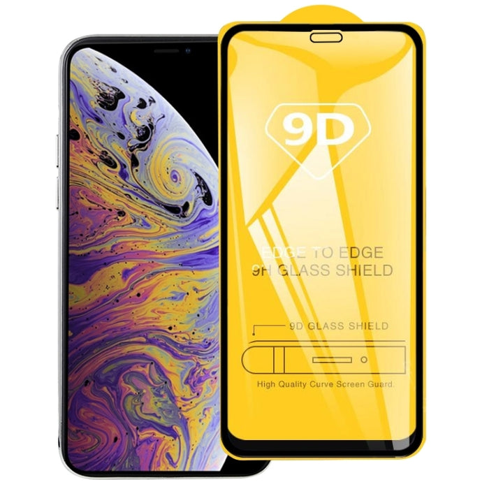 Protector de pantalla de cristal templado de pantalla completa 9H 9D para iPhone 11 Pro Max / XS Max