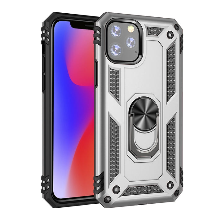 Funda protectora a prueba de golpes de Armor TPU + PC para iPhone 11 Pro Max, con soporte de rotación de 360 grados