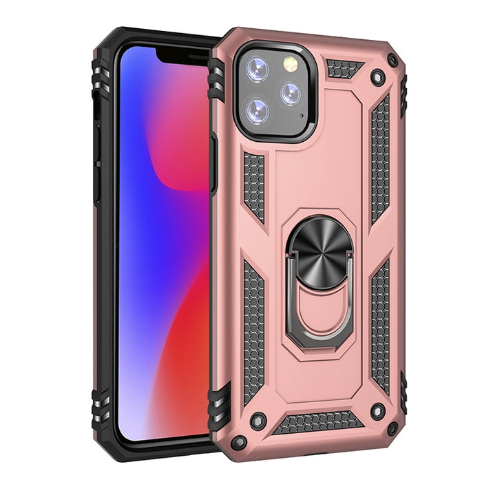 Funda protectora a prueba de golpes de Armor TPU + PC para iPhone 11 Pro Max, con soporte de rotación de 360 grados