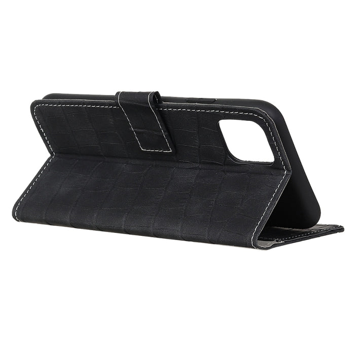 Funda de cuero con tapa horizontal con textura de cocodrilo magnética para iPhone 11 Pro Max, con soporte, ranuras para tarjetas y billetera