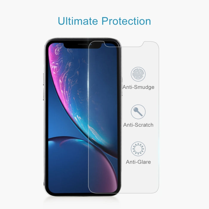 Para iPhone 11 / XR 50 piezas 0,3 mm 2.5D 9H Película de vidrio templado