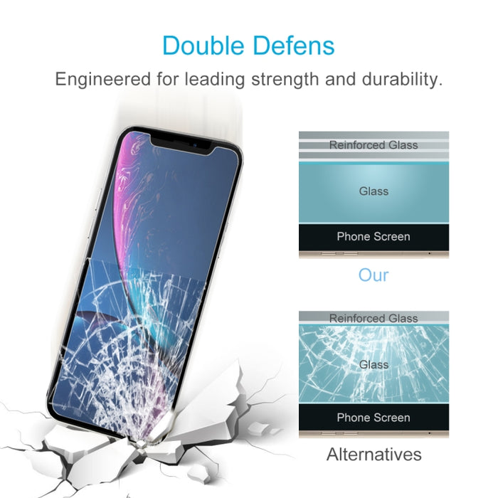 Para iPhone 11 / XR 50 piezas 0,3 mm 2.5D 9H Película de vidrio templado