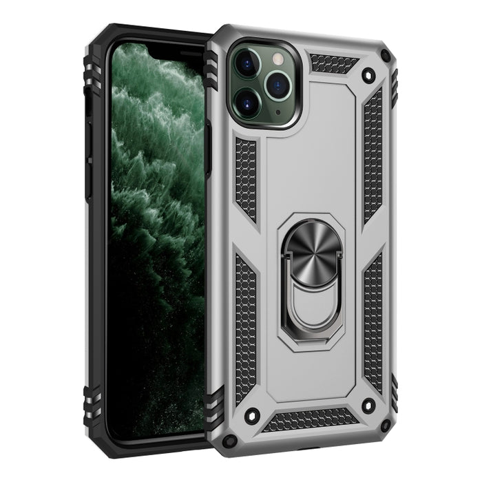 Funda protectora a prueba de golpes de Armor TPU + PC para iPhone 11, con soporte de rotación de 360 grados